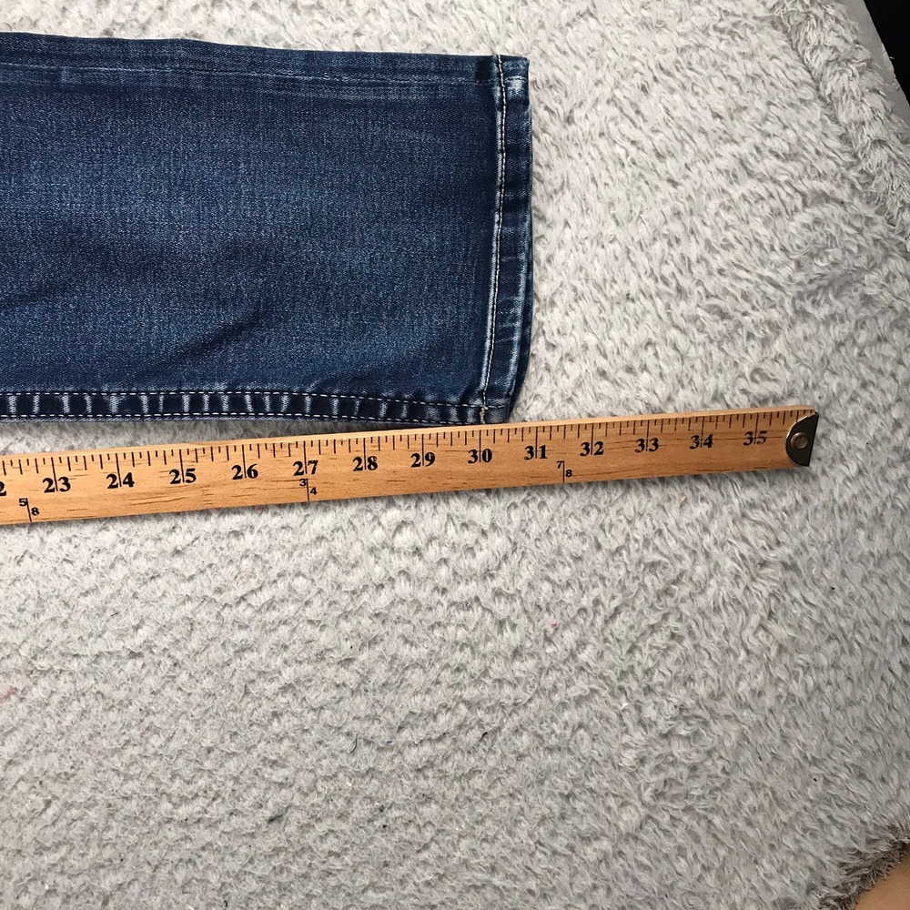 BKE Alec Jeans Men 29L (28x30) Blue Straight Leg Dark Wash Distressed Denim - Picture 14 of 15